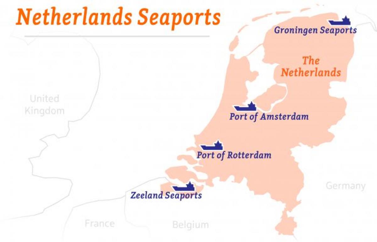 荷兰港口的地图