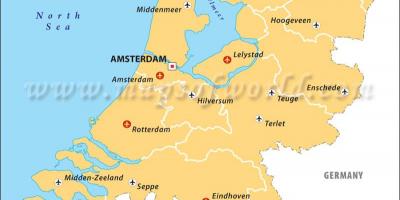 机场在荷兰的地图