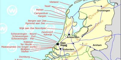 荷兰海滩的地图
